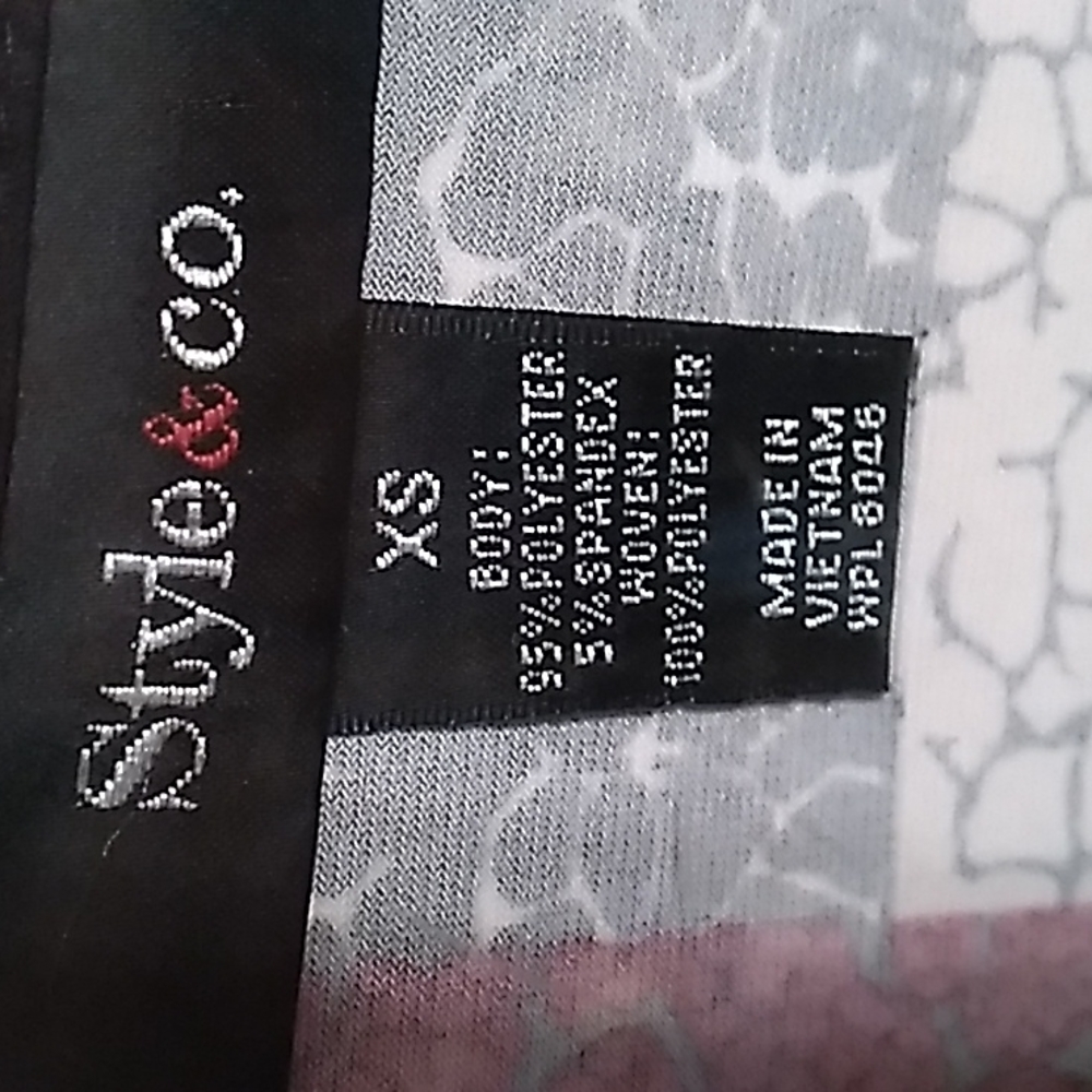 STYLE&CO XS Colorful Medium Sleeves Top - Picture 4 of 7